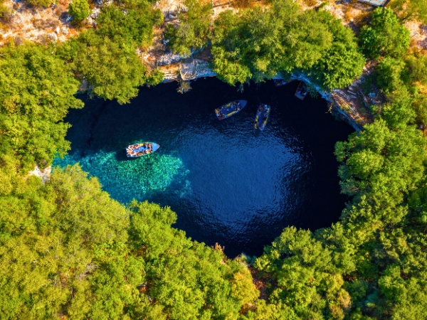 Melissani Cave Kefalonia Greece