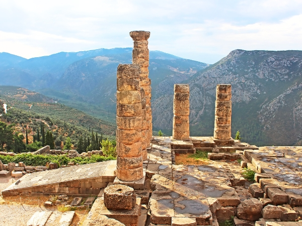 Temple of Apollo in Delphi Greece