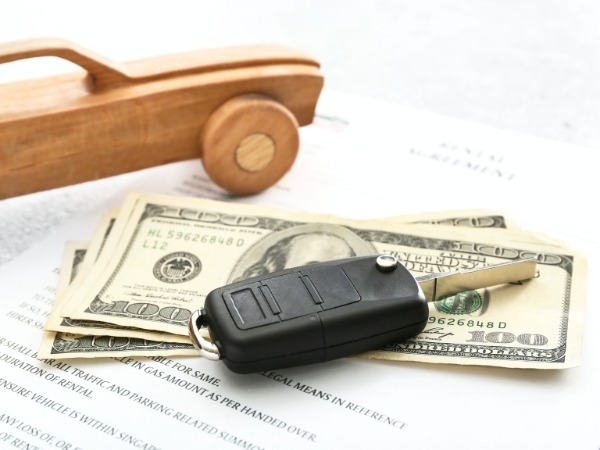 Car Key with Rental Agreement
