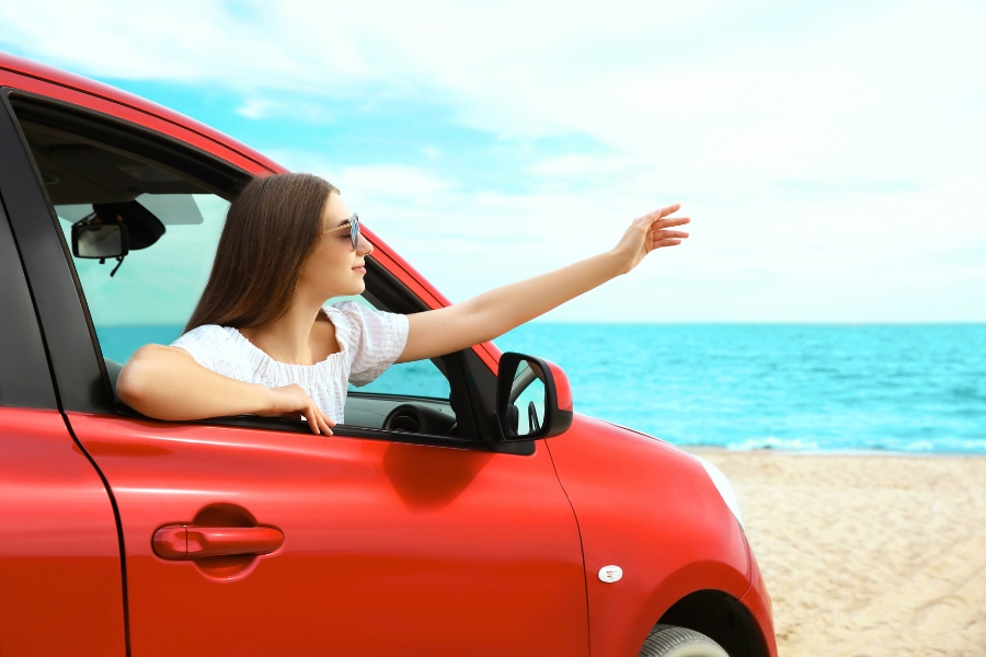Car on the Beach